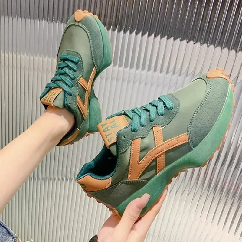 Comfort Women's Sneakers Fashion Womens Thick-soled Boots Breath Women Casual Shoes Wear-resistant Non-slip Womens Running Shoes