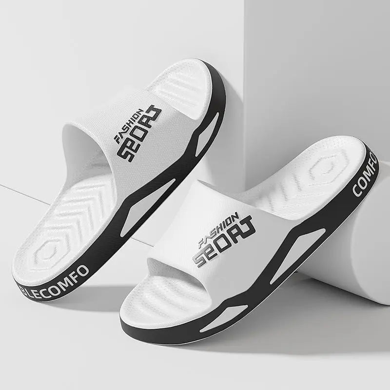 Big Size Men's Slippers Summer Anti-slip Slides PVC Soft Breathable Home Sandals For Men Women Couple Indoor Outdoor Shoes 40-47