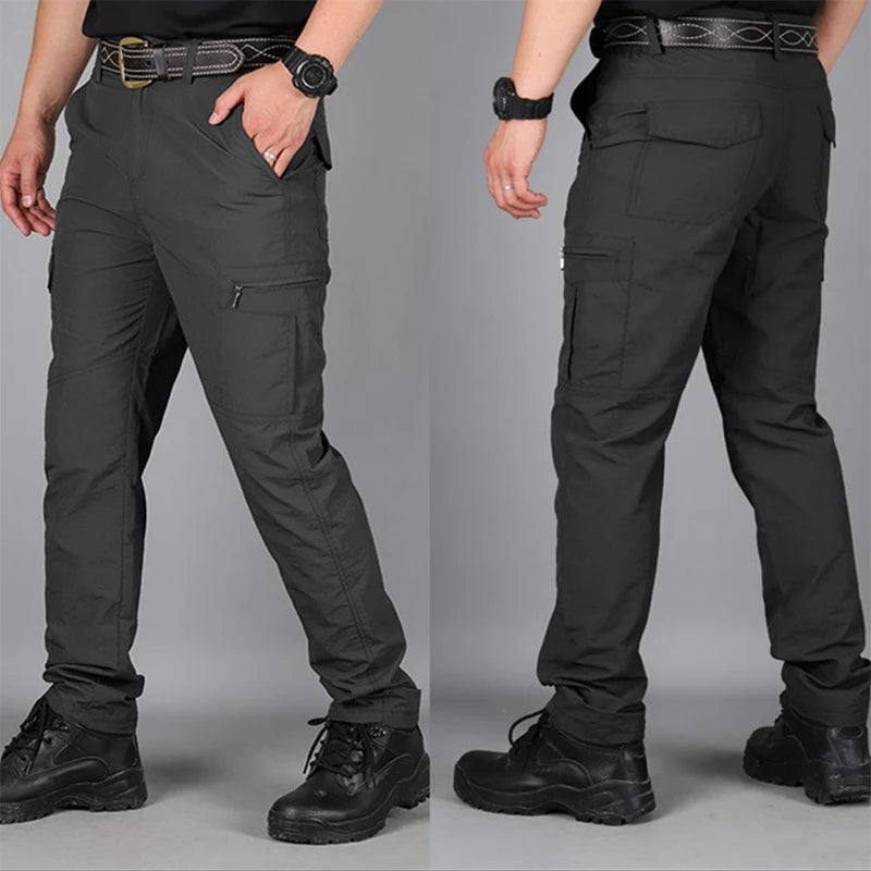 2025 Summer Tactical Pants Mens Quick Dry Thin Trousers Lightweight Casual Waterproof Pants Outdoor Workout Breathable Long Pant