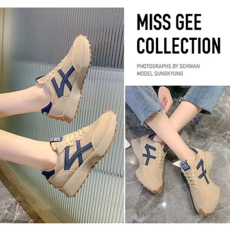 Comfort Women's Sneakers Fashion Womens Thick-soled Boots Breath Women Casual Shoes Wear-resistant Non-slip Womens Running Shoes