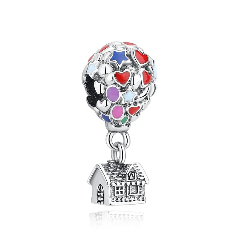 Original 925 Sterling Silver Charms Camera Suitcase London Bus Love Heart Beads Fit Bracelets Necklaces DIY Jewelry Women