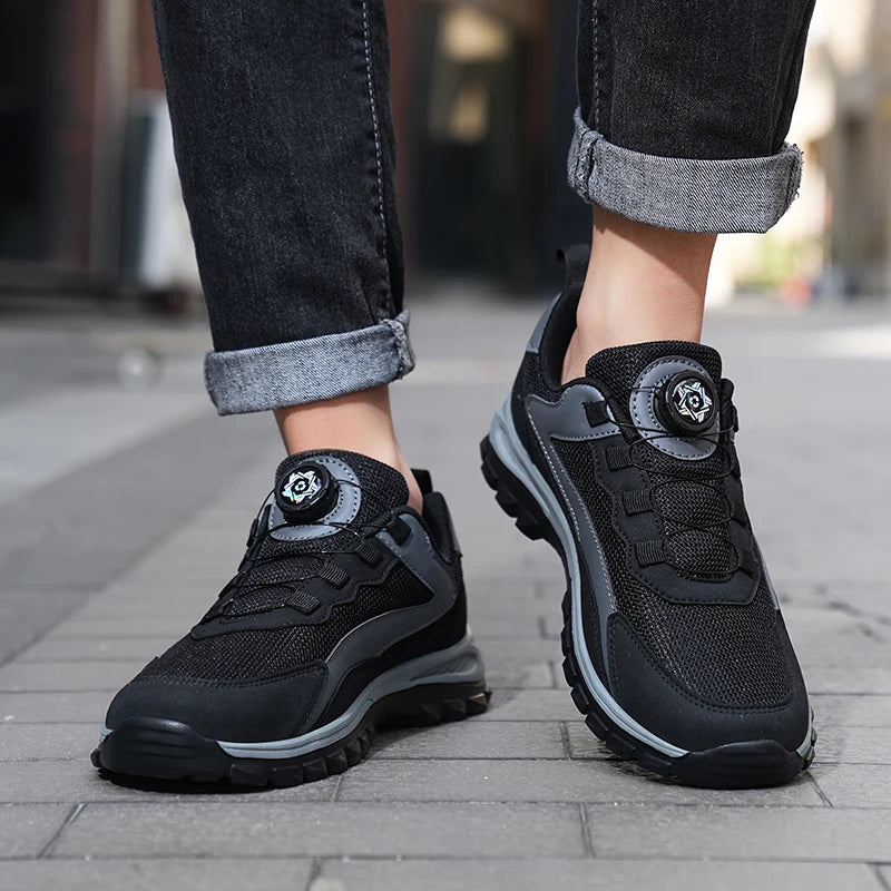 YRZL 2025 Sports Shoes Men Running Sneakers Lightweight Breathable Athletic Anti Slip Shoes Casual Walking Shoes Slip on Size 48
