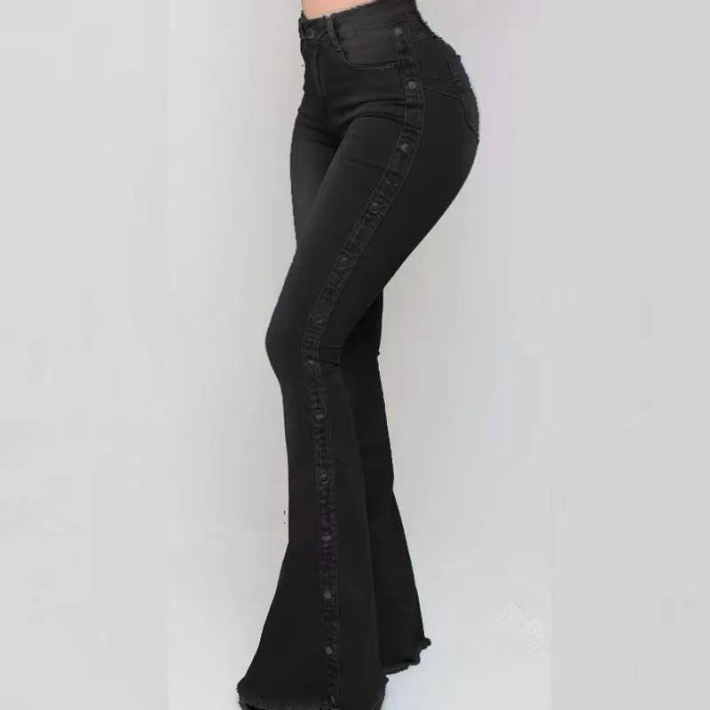 Women's Clothing New Jeans European American 2025 new popular high waisted elastic floor speaker jeans women long pants Jeans