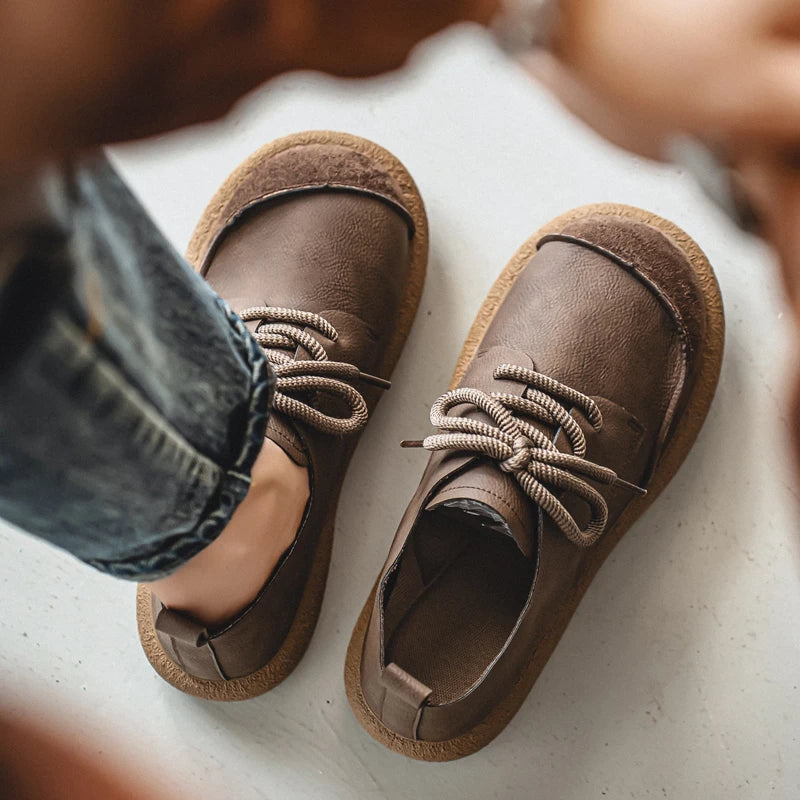 Men's Casual Shoes Comfortable Retro Men's Leather Casual Shoes Men's Fashion Retro Flat Boots for Men Shoes