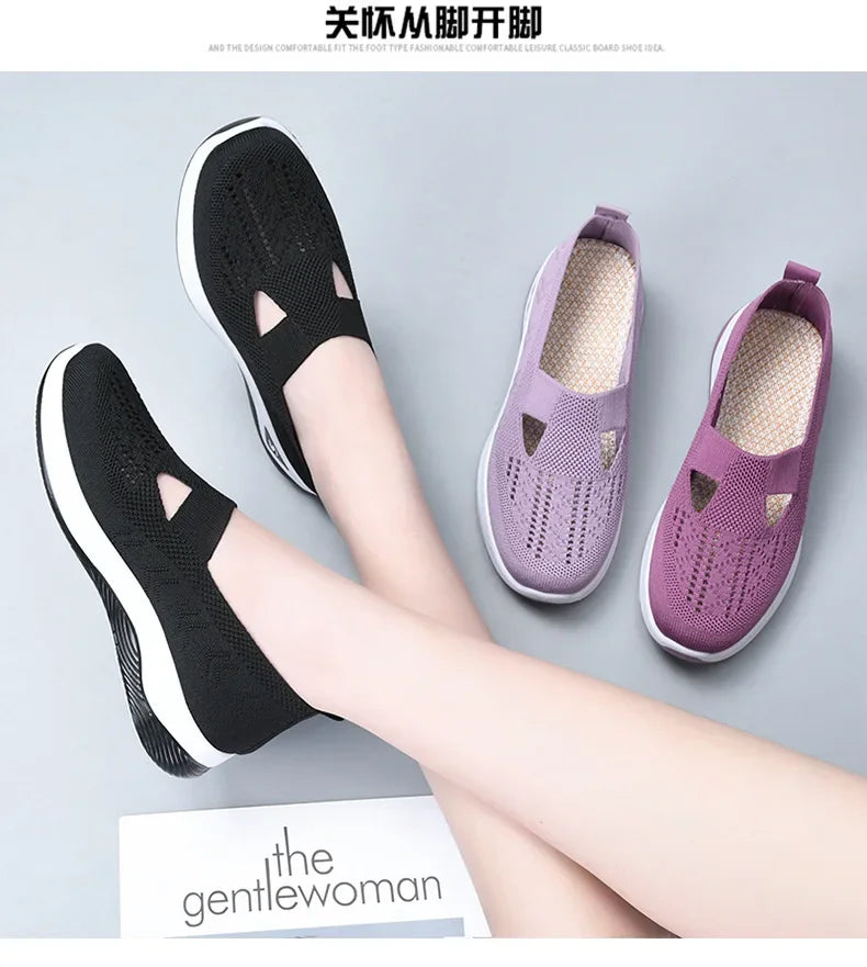 Women's Shoes 2025 Summer Casual Sneakers Breathable Mesh Chunky Sole Affordable Free Shipping
