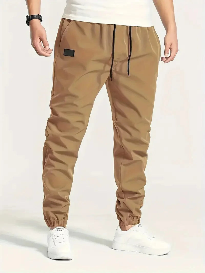 2025 NEW Spring Autumn Slim Men Pants sports casual Joggers trousers Mens Solid Color Straight Pants thin Woven Daily Sweatpants
