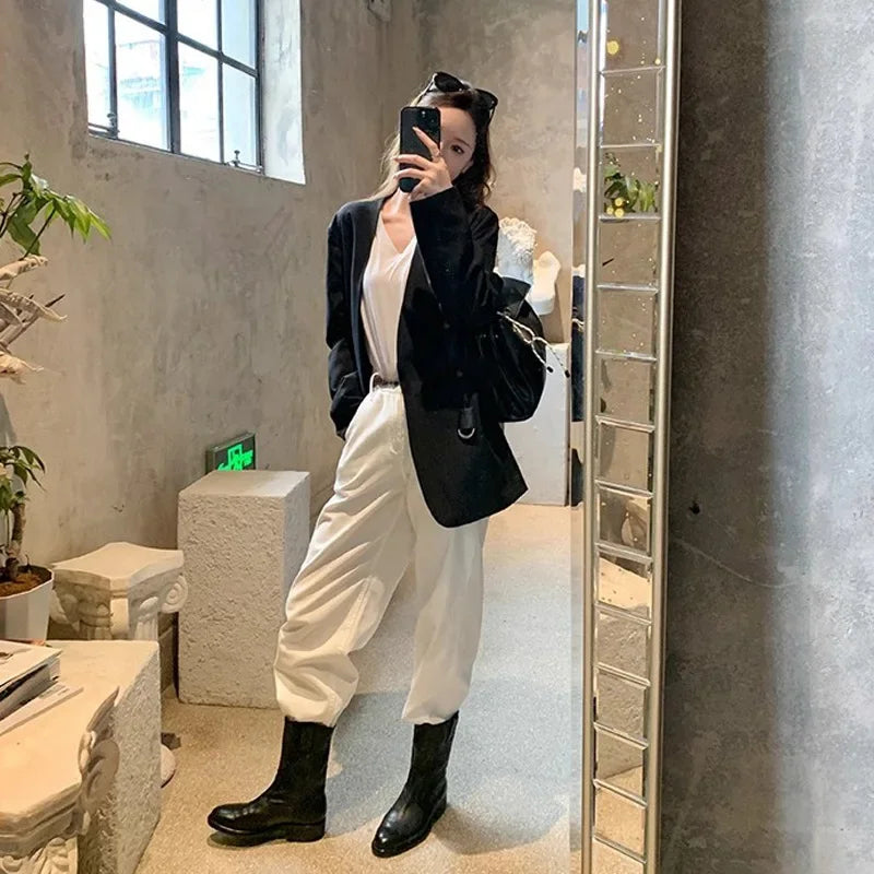 New Fashion Boots for Women Spring/Autumn Square Heel Female Mid-Calf Boots Ladies Slip-On Pointed Toe WESTERN Boots Women