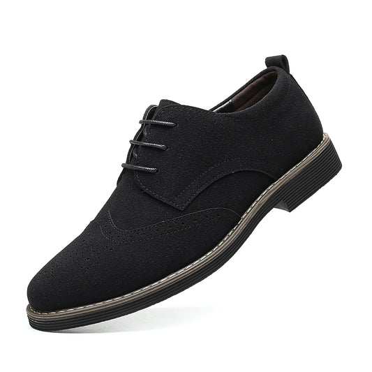Men's Casual Business Lace-Up Hiking Work Shoes Classic Comfortable Wear-Resistant Soft-Soled Men's Shoes
