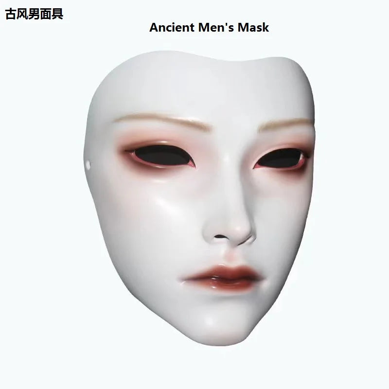 Halloween: New Ancient Women's Mask, Men's Mask, Han Costume Party Dressing National Style Full Face Ancient Dance Art