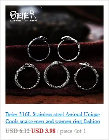 BEIER Wholesale Classic Garden Flower Skull Ring For Man Stainless Steel Man's Punk Style Jewelry BR8-071 US Size Halloween Gift