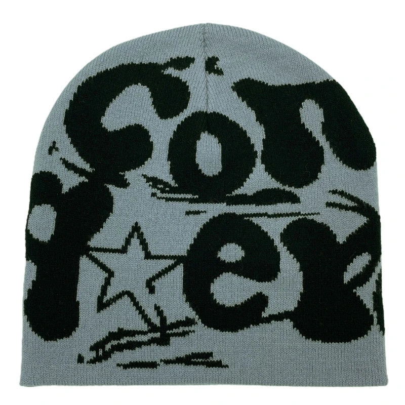 Y2k Beanie Hat Slouchy Beanie Vintage Beanie Warm Beanie Halloween Accessories Slouchy Beanies High School Teens