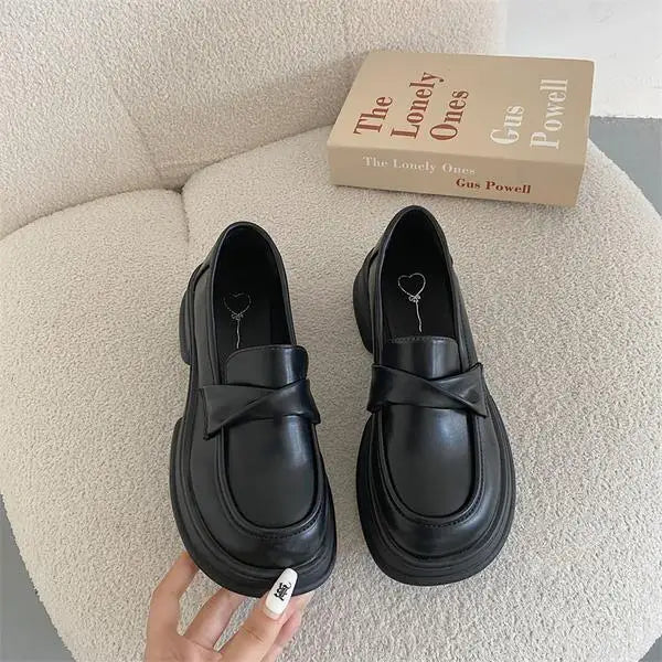 Women's Shoes Platform Round Toe British Style All-Match Oxfords Casual Female Sneakers Shallow Mouth Flats Autumn Loafers With