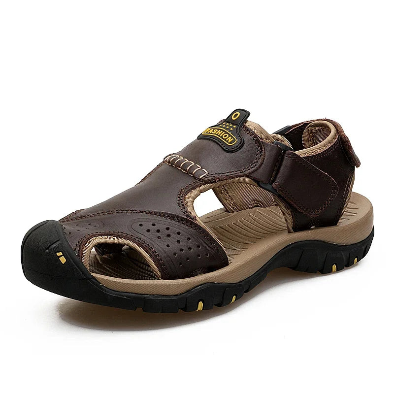 2024 New Man's shoes Genuine Leather Men Sandals Summer Men's Shoes Outdoor Water Shoes Leather Sandals For Men