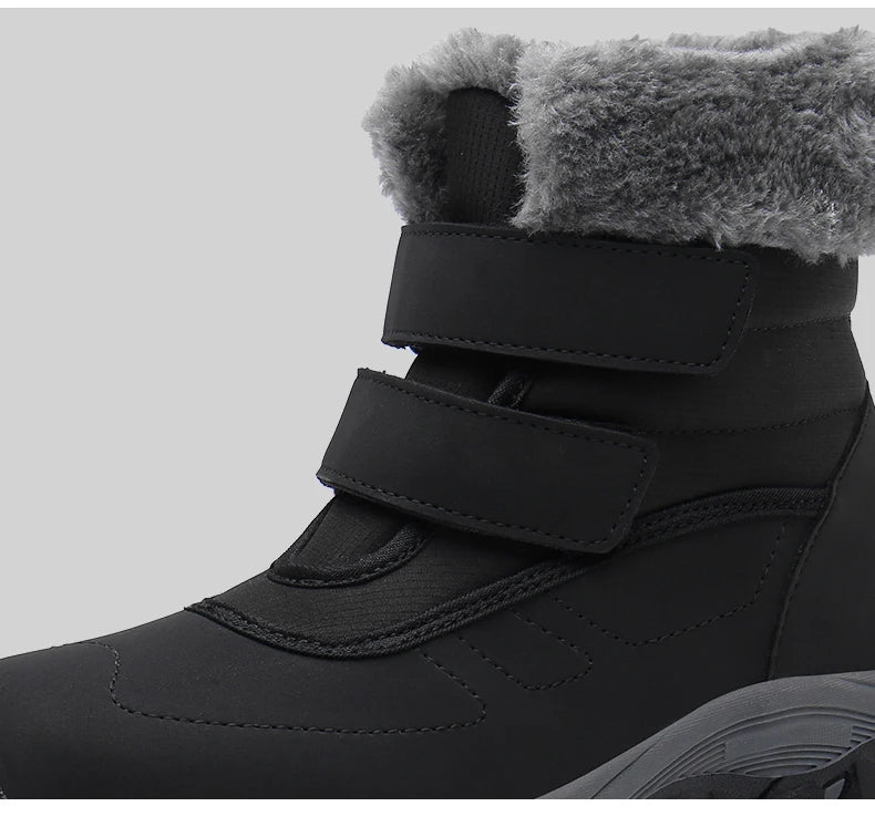 Boots for Women Platform Outdoor Snow Boots Non-slip Winter Walking Shoes Fur Warm Ankle Boots Wedge Waterproof Thigh High Boots