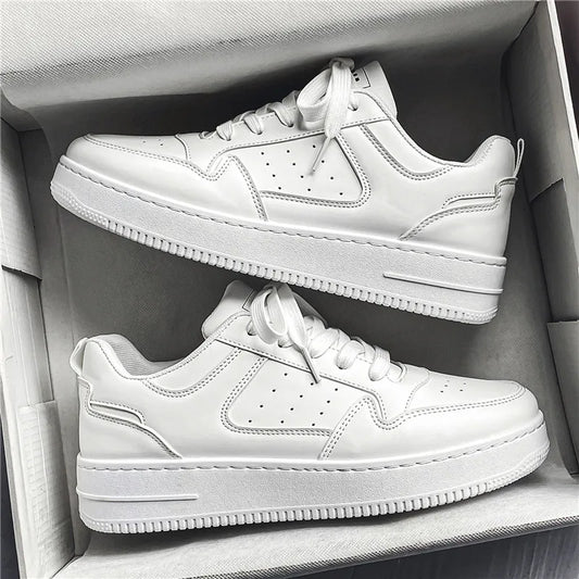 Spring and Summer Men's Shoes, New Breathable Sneakers, Men's Trendy and Versatile Thick-Soled White Shoes, Sports and Casual Sneakers