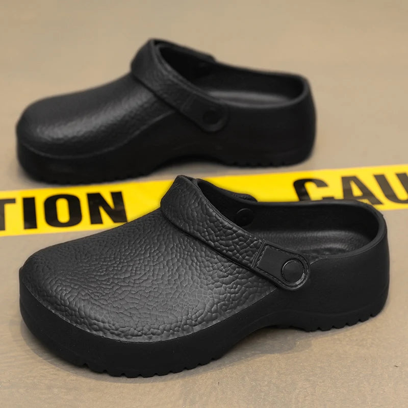 Summer Chef Shoes for Man Sport Sandals Flat Non Slip Clogs Kitchen Shoe Multi Occasion Multi Crowd Work Shoes Walking Slippers