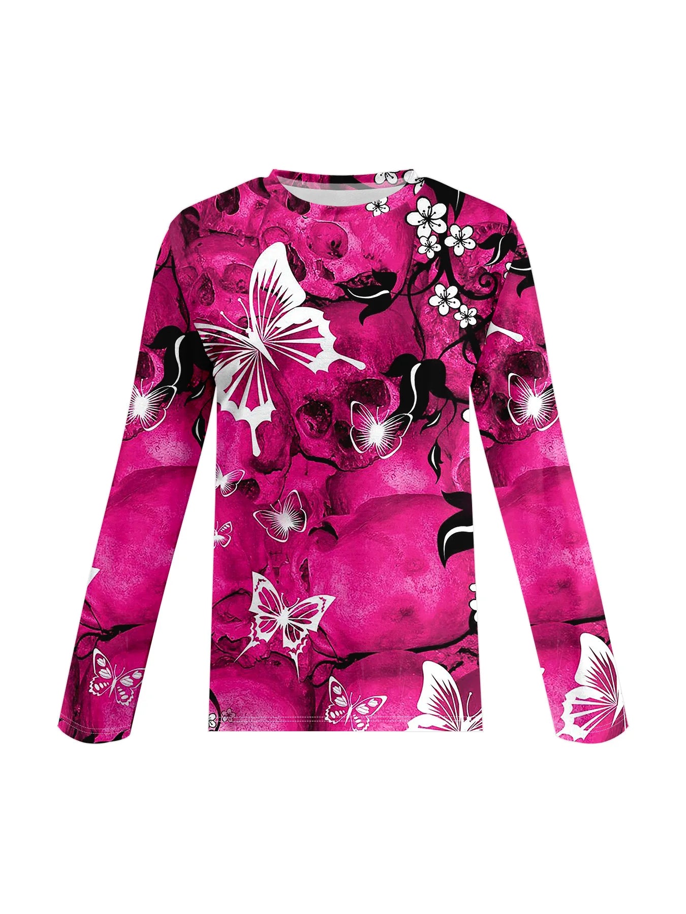 2025  Autumn and winter new fashion round neck long sleeve printed elegant casual loose hoodie