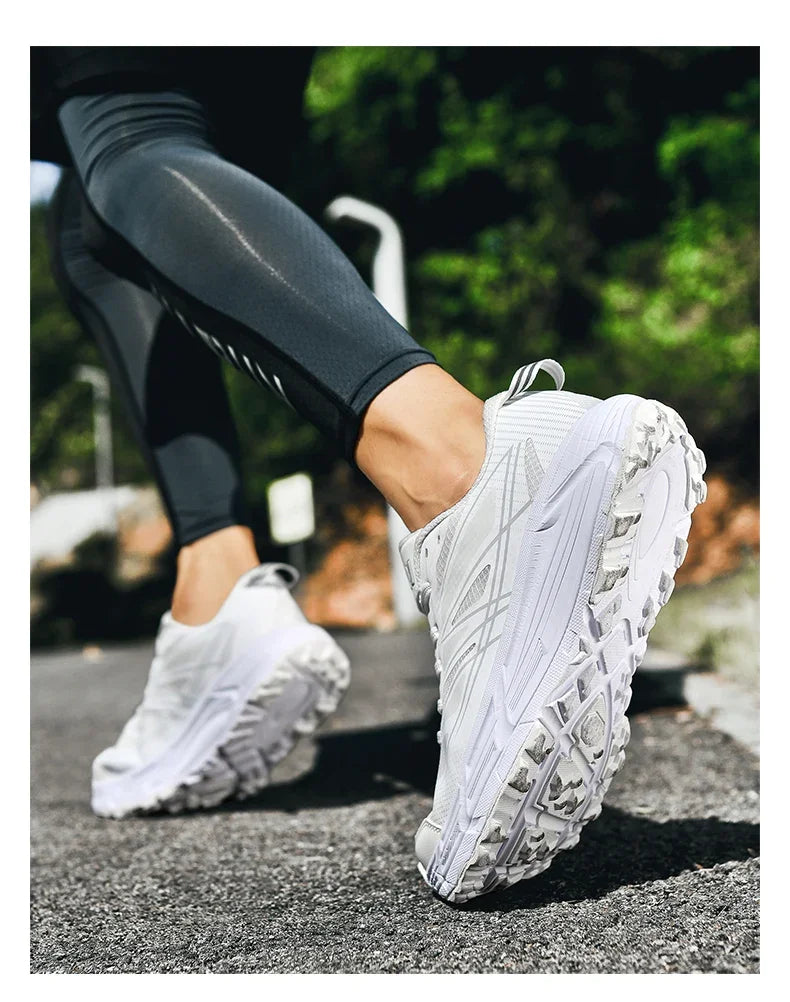 2025 Marathon Air Cushion Men Sports Running Shoes Breathable Lightweight Women Comfortable Athletic Training Climbing Sneakers