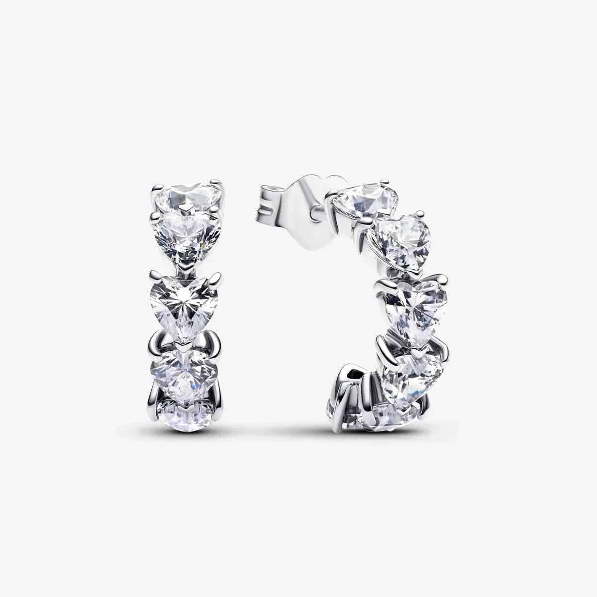 Sparkling Colorful Hoop Earrings 925 Sterling Silver Hypoallergenic Jewelry Embellished With Zircon Elegant Luxury Style Female