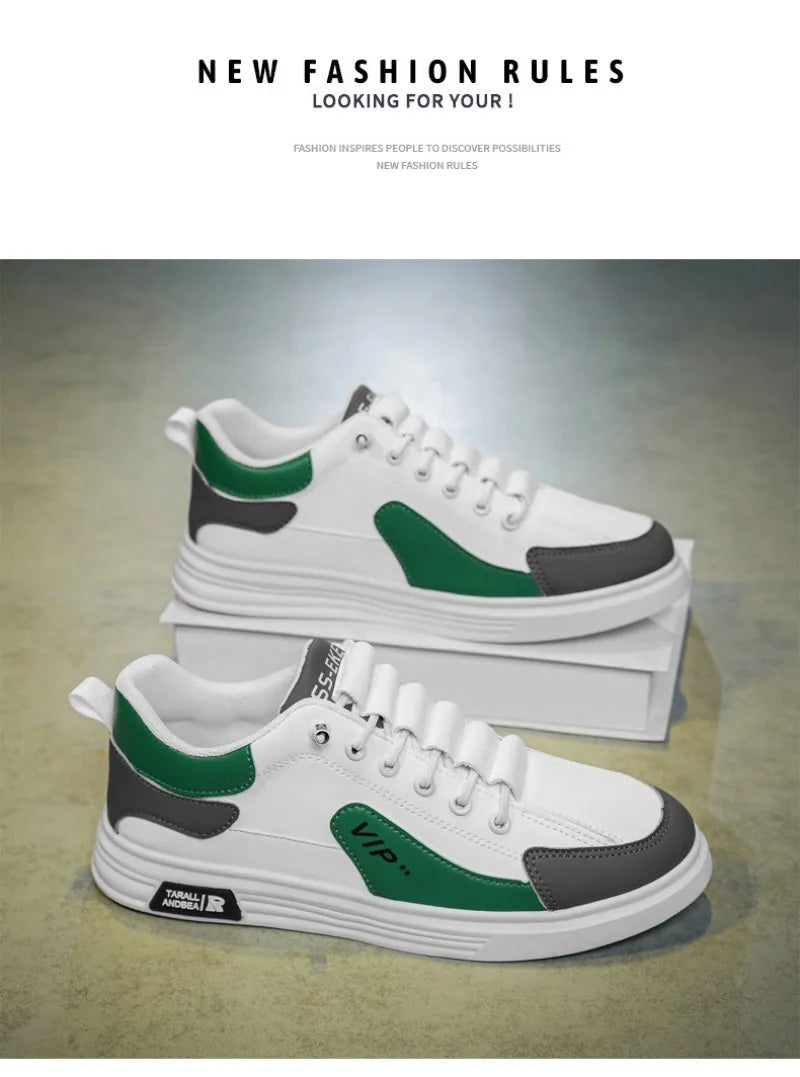 2025 Spring and Autumn New Men's Shoes Leather Low Cut Fashion Trendy Running Sports Men's Casual Trendy Shoes
