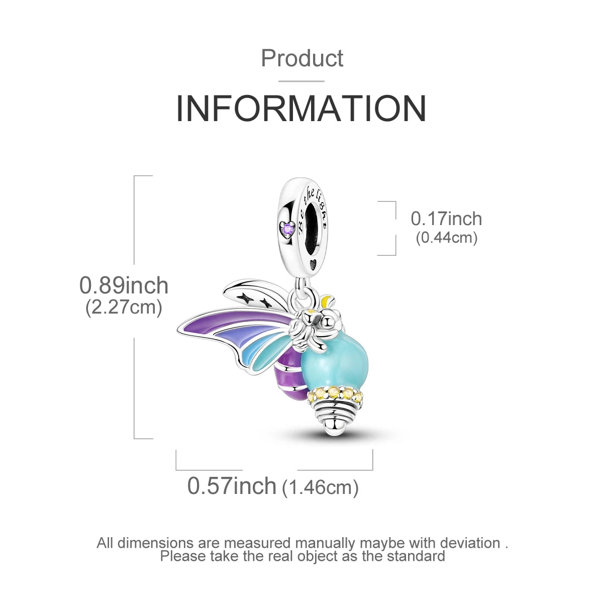 Hot Sale Night Glow Firefly Charm Beads For 3mm 925 Original Bracelet Women 925 Silver Pendant Bead DIY Jewelry Gift