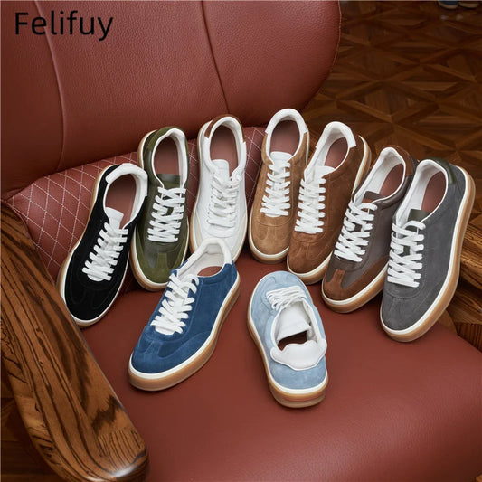 Men's Tenis Masculino Shoes Men's Leather Skate Shoes Men Fashion Casual Walking Shoes Classic Flats Men Lace-Up Mens Sneakers