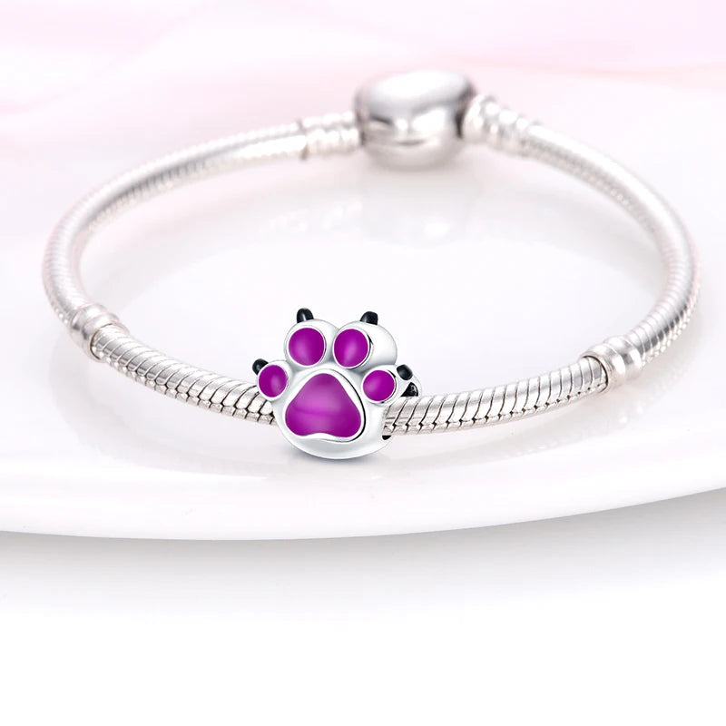 New 925 Sterling Silver Charms Fit 3mm Original Bracelets Cat Dog Beads Fine DIY Jewelry Making Women Party Gifts