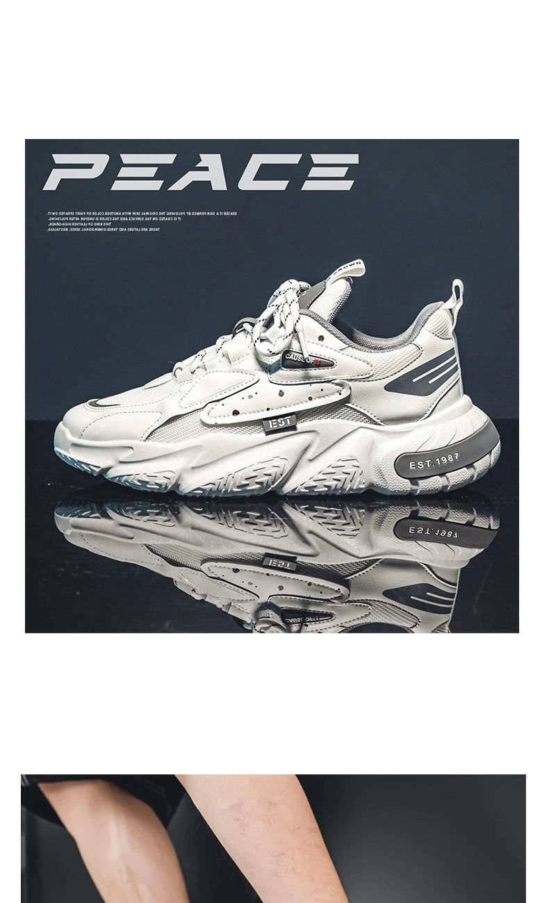 2024 Fashion and Comfortable Mesh Breathable Outsole Shoes Summer Hot Sale Mens Casual Shoes Thick Bottom Breathable Sneaker