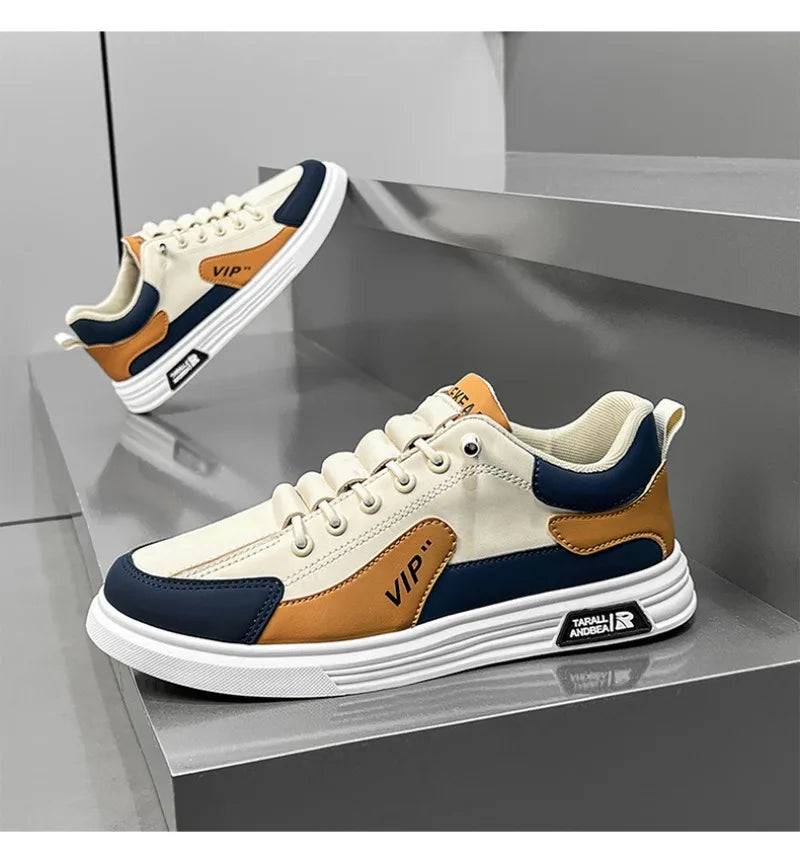 2025 Spring and Autumn New Men's Shoes Leather Low Cut Fashion Trendy Running Sports Men's Casual Trendy Shoes