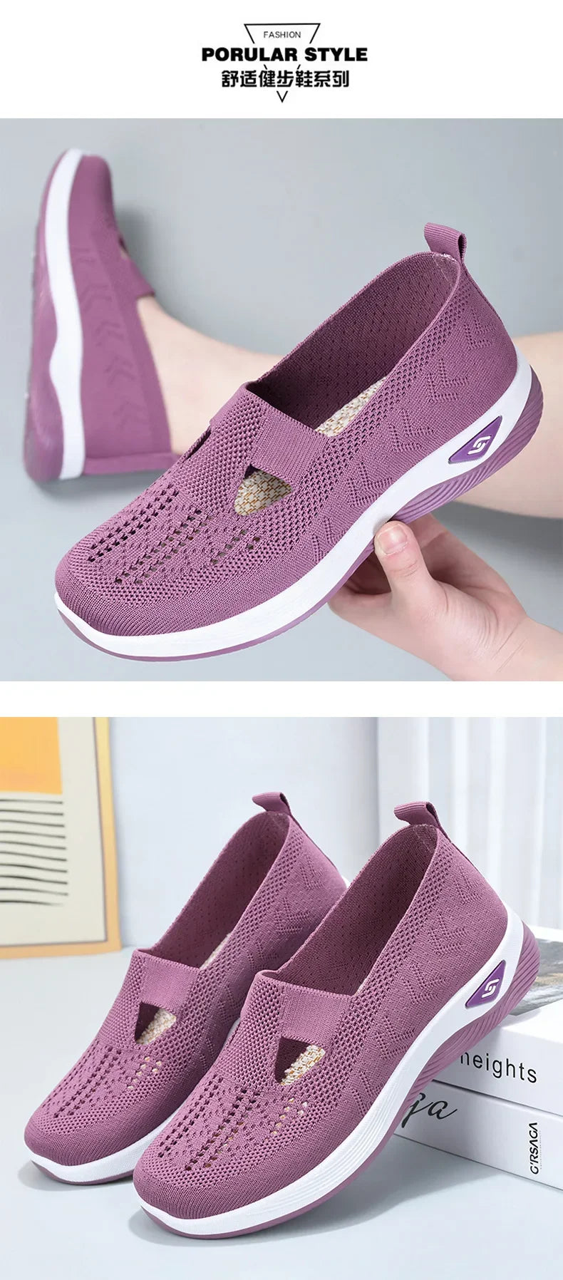 Women's Shoes 2025 Summer Casual Sneakers Breathable Mesh Chunky Sole Affordable Free Shipping