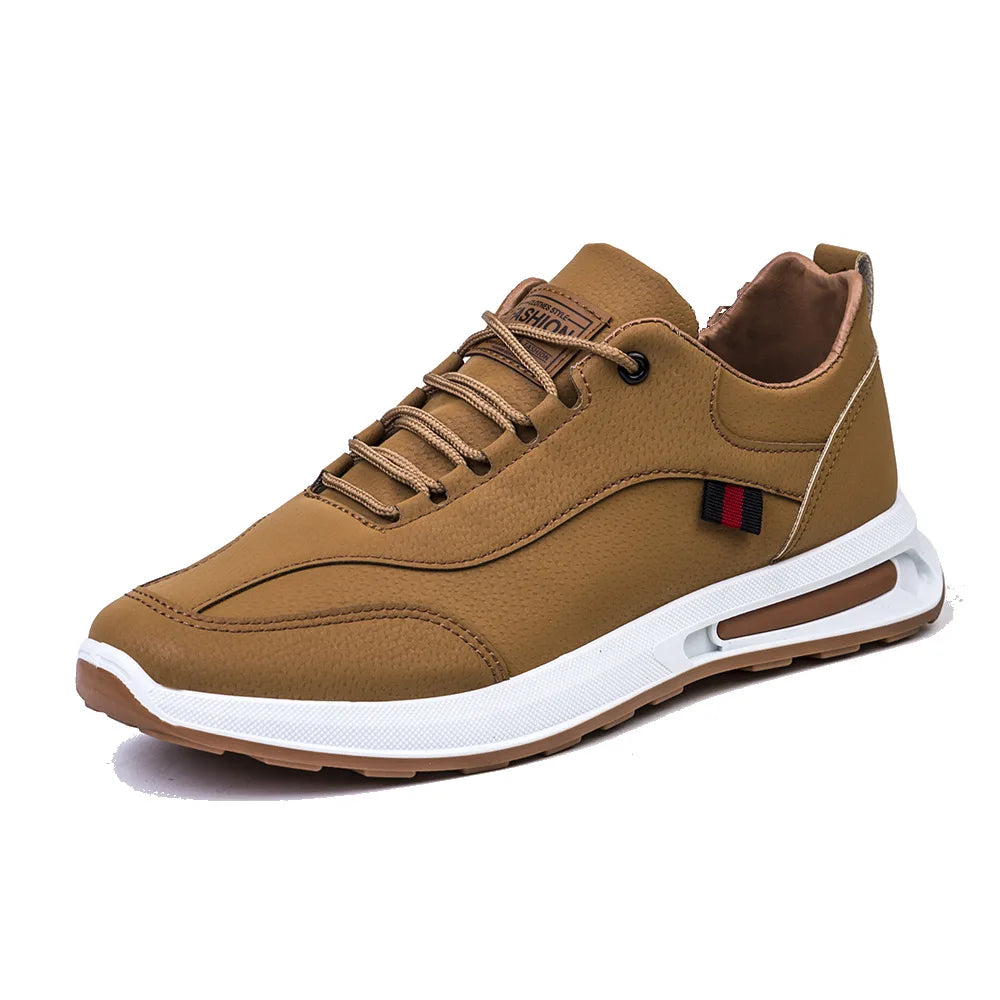 Men's PU Leather Sneakers Business Casual Shoes for Man Outdoor Breathable Sneakers Male Fashion Loafers Walking Footwear Tenis