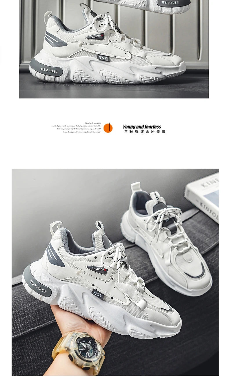 2024 Fashion and Comfortable Mesh Breathable Outsole Shoes Summer Hot Sale Mens Casual Shoes Thick Bottom Breathable Sneaker