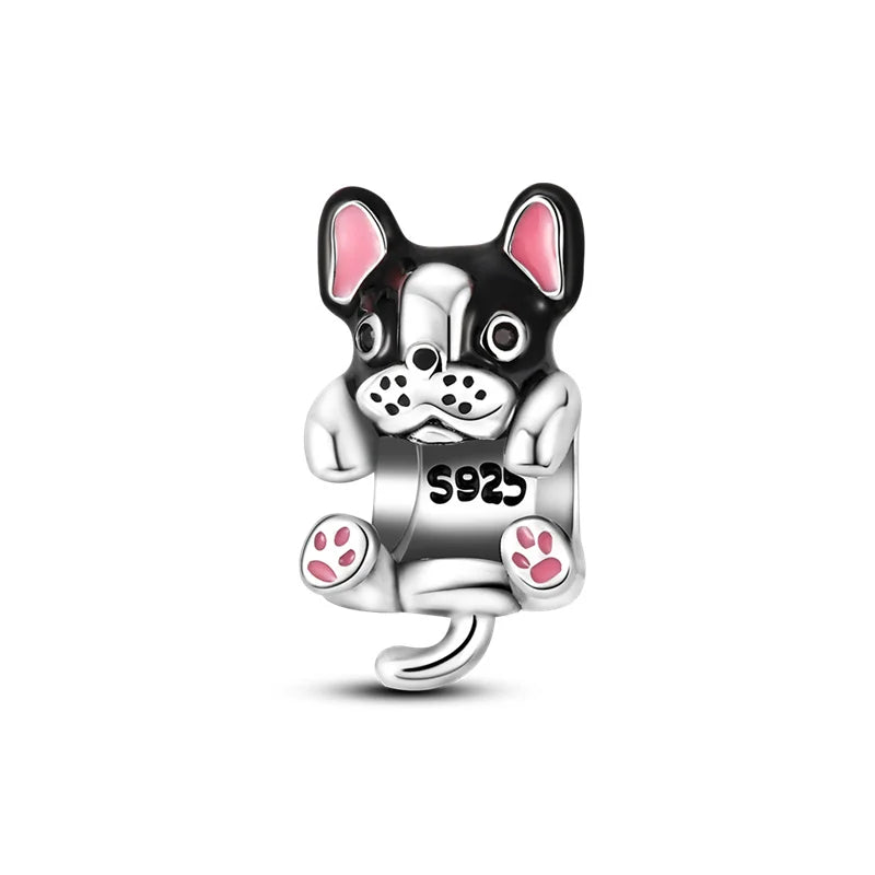 New 925 Sterling Silver Charms Fit 3mm Original Bracelets Cat Dog Beads Fine DIY Jewelry Making Women Party Gifts