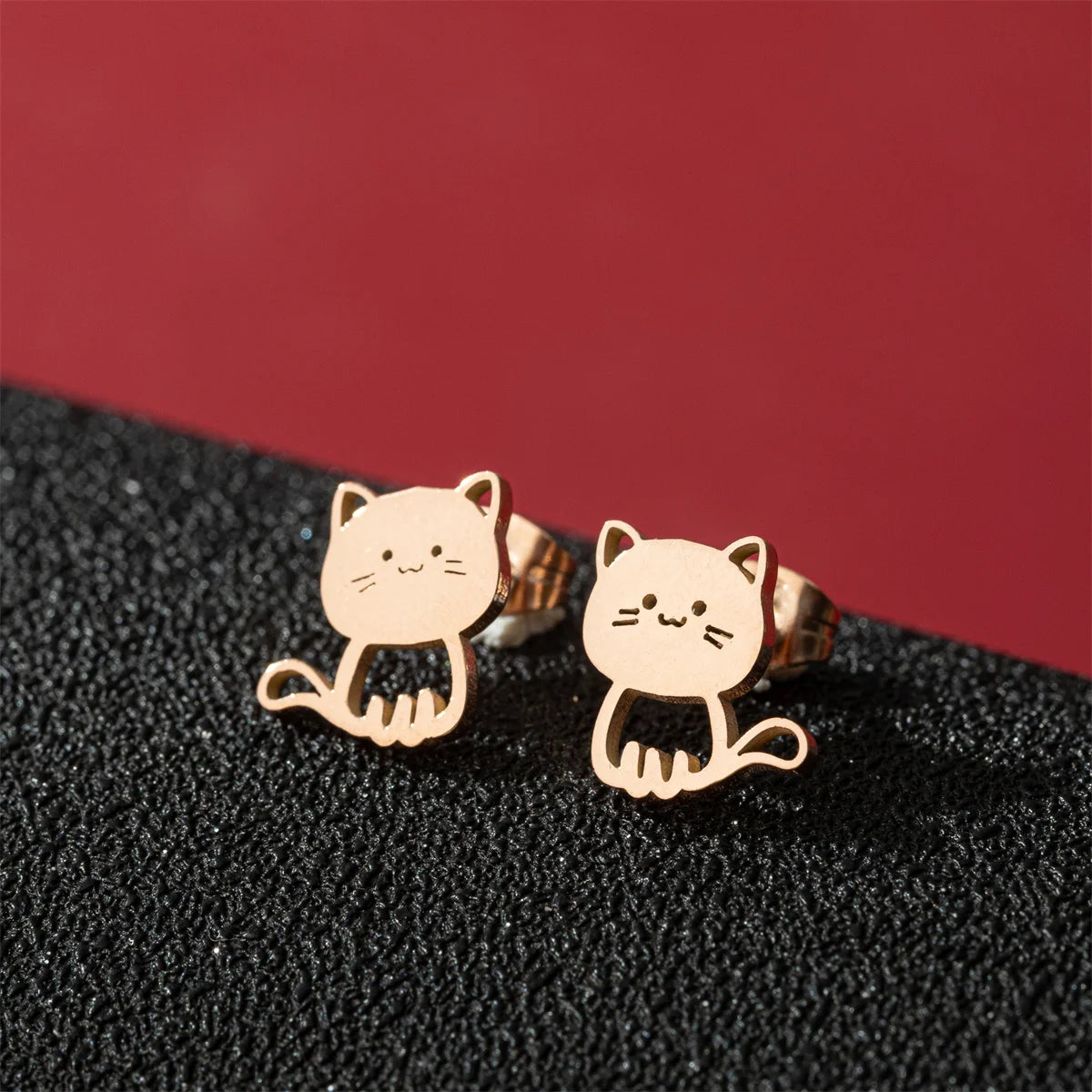 Gothic Halloween Spider Web Asymmetric Earrings For Women Punk Wolf Head Animal Black Color Piercing Ear Surgical Steel Stud
