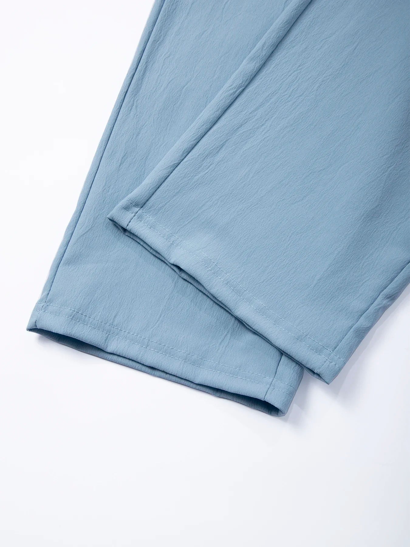 Men's Cotton Linen Casual Long Pants Summer Loose Breathable Beach Pants Solid Color Drawstring Elastic Waist Male Trousers
