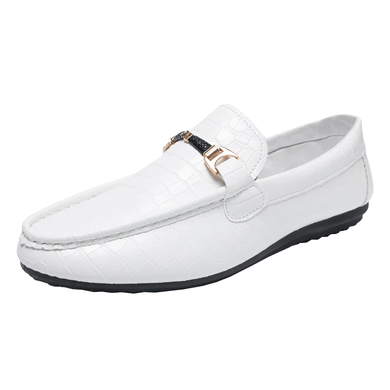 Autumn trend of 2025 men's bean shoes checkerboard casual men's shoes compound Leather men's flat shoes men's driving Size 39-46