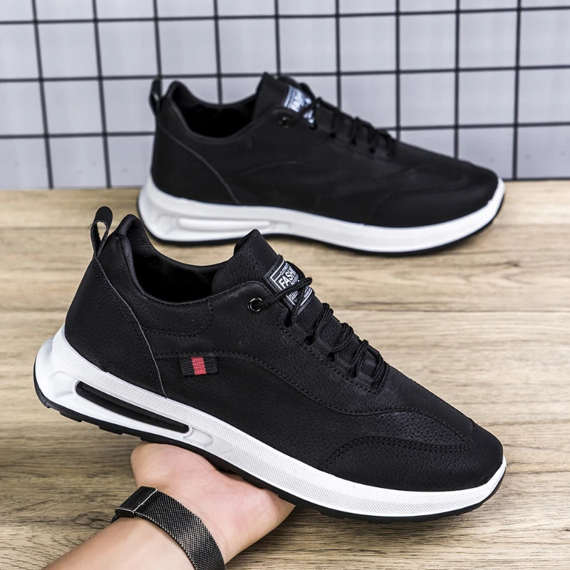 Men's PU Leather Sneakers Business Casual Shoes for Man Outdoor Breathable Sneakers Male Fashion Loafers Walking Footwear Tenis