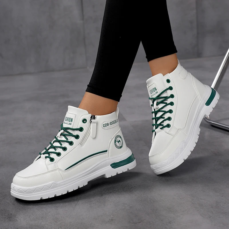 Moipheng Shoes Women Breathable Causal Platform Sneakers Ladies Letter Printed High Tops Walking Shoe Size 42 Zapatillas Mujer