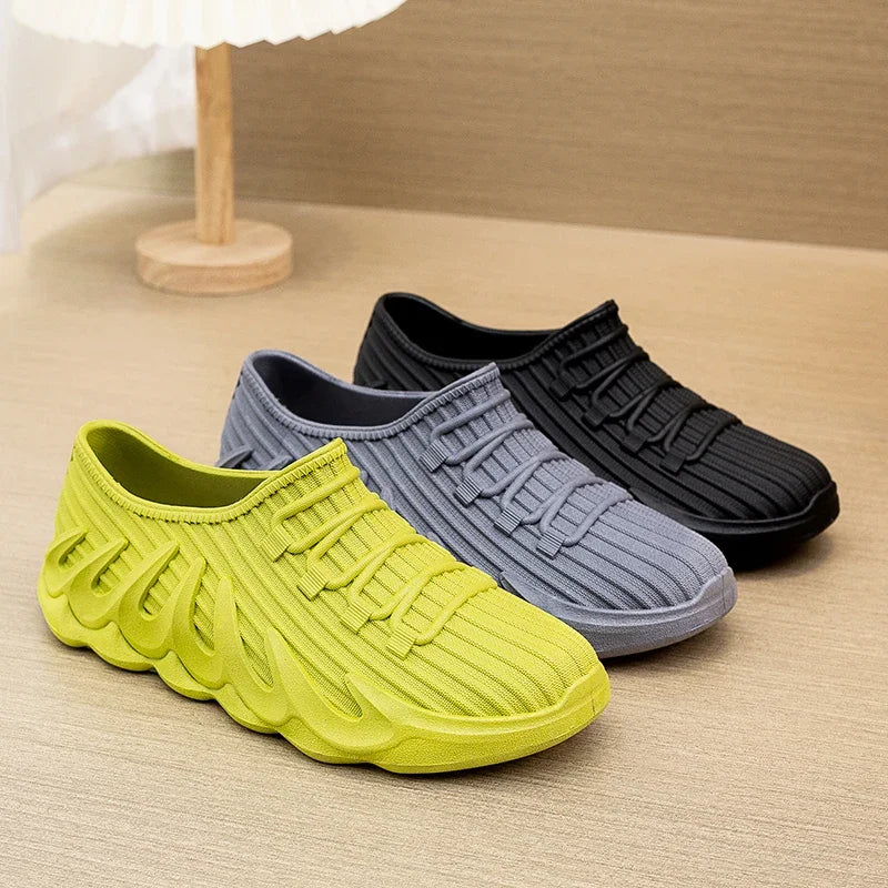2024 Summer New Couple Men and Women's Waterproof Low Top Rainshoes Fashion Thick Sole Anti Slip Fishing Kitchen Work Rainboots