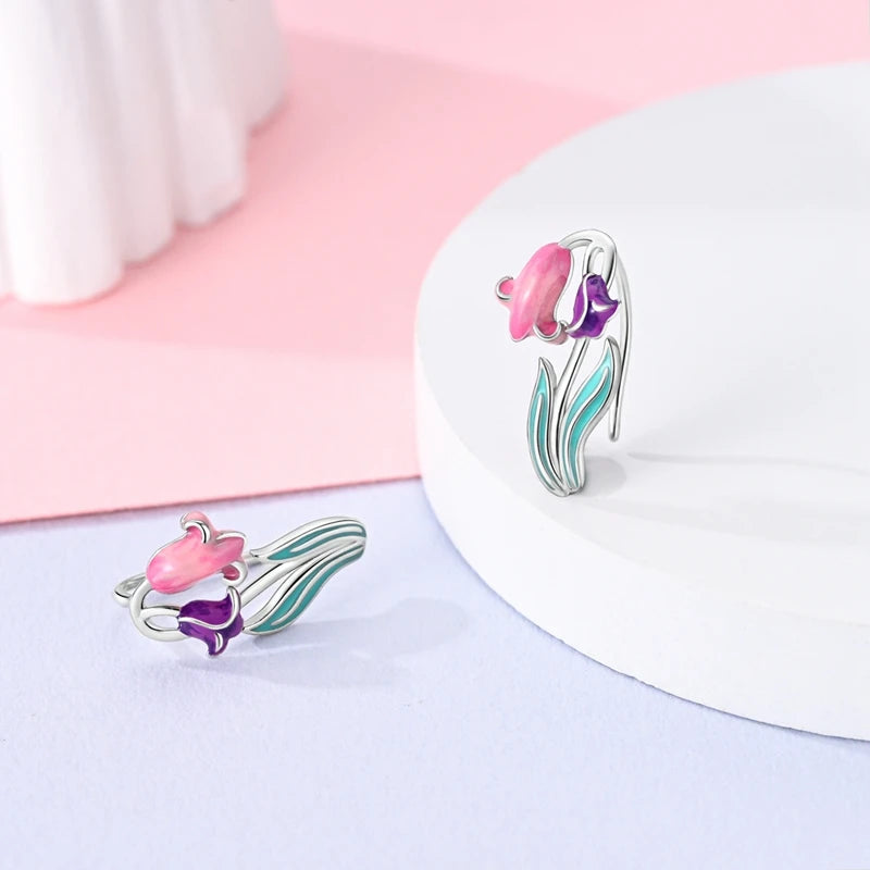 925 Sterling Silver Colored Zirconium Stars Hoop Earrings For Women Jewelry Anniversary WeddingMaking Jewelry Gift