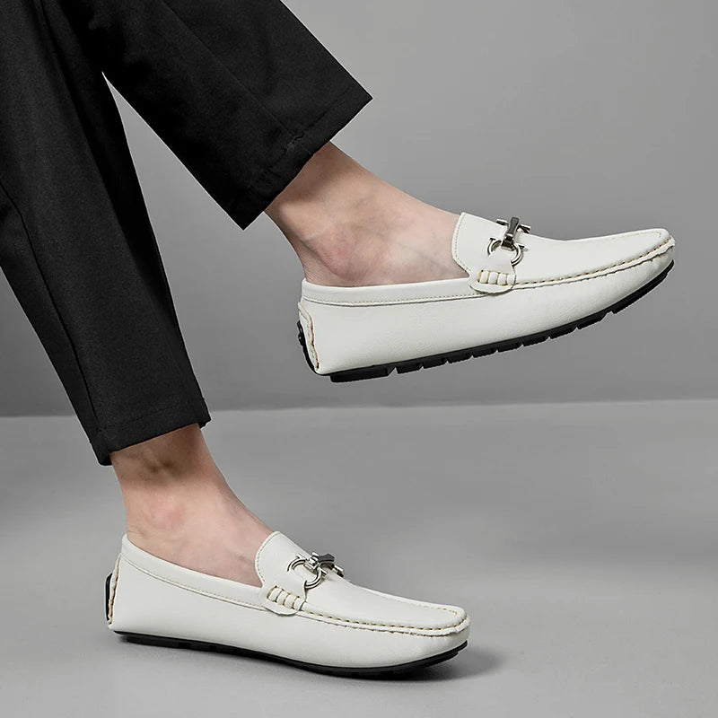 YRZL Mens Loafers Casual Slip On Comfortable Shoes for Men PU Leather Lightweight Non Slip Walking Sneakers Outdoor Shoes