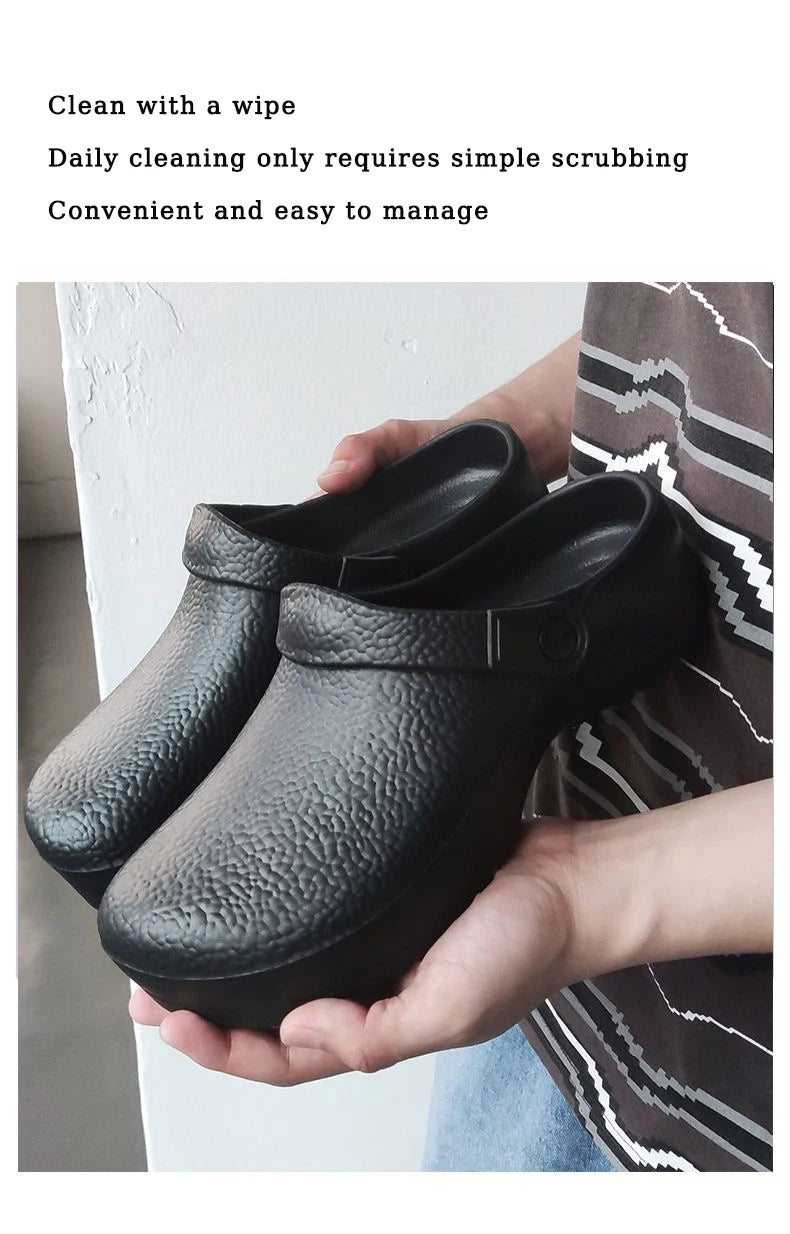 Summer Chef Shoes for Man Sport Sandals Flat Non Slip Clogs Kitchen Shoe Multi Occasion Multi Crowd Work Shoes Walking Slippers