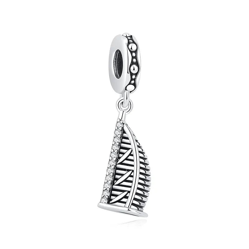 Original 925 Sterling Silver Charms Camera Suitcase London Bus Love Heart Beads Fit Bracelets Necklaces DIY Jewelry Women