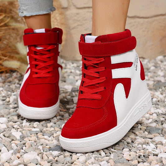 Women Sneakers 2025 New Korean Fashion Shoes Thick Bottom Increased Inner Heel Sneakers Women Casual Designer Shoes for Women