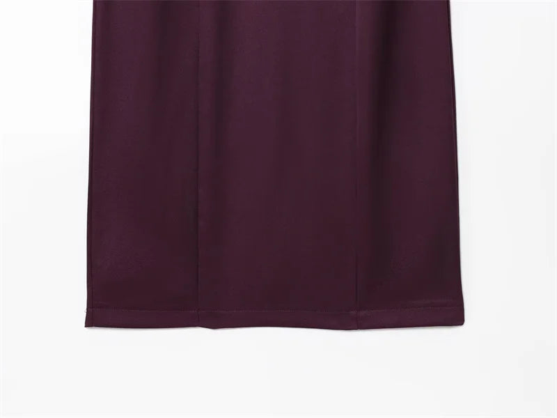 Women's Dress New Fall 2025 Purple Sleeveless Draped Dress Long Dress Elegant Personality Fashion
