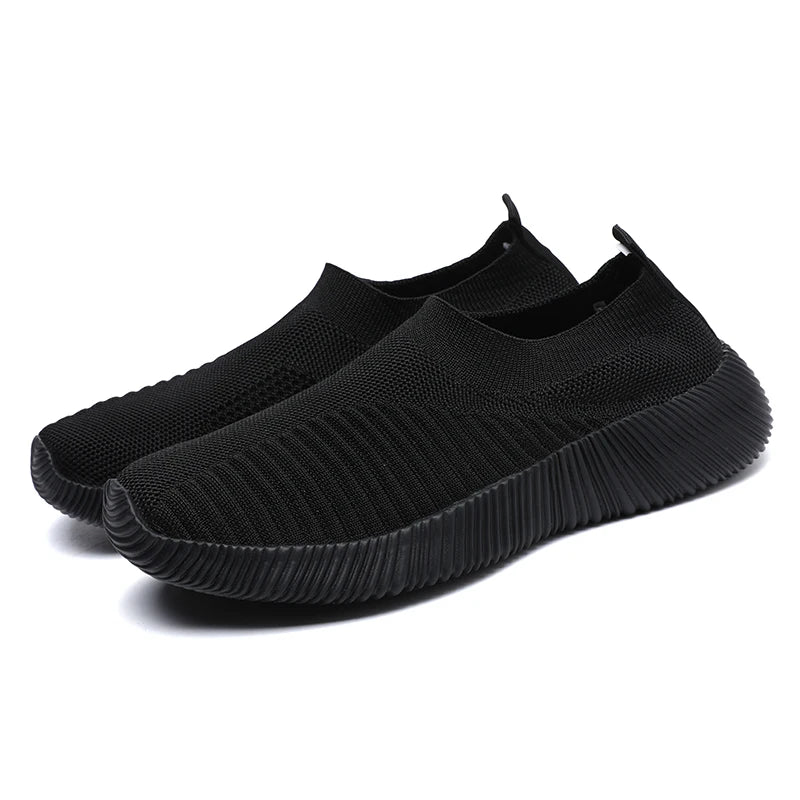 Women Vulcanized Shoes High Quality Women Sneakers Slip On Flats Shoes Women Loafers Plus Size 43 Walking Flat