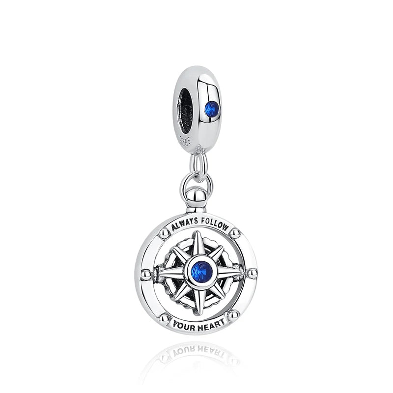 Original 925 Sterling Silver Charms Camera Suitcase London Bus Love Heart Beads Fit Bracelets Necklaces DIY Jewelry Women