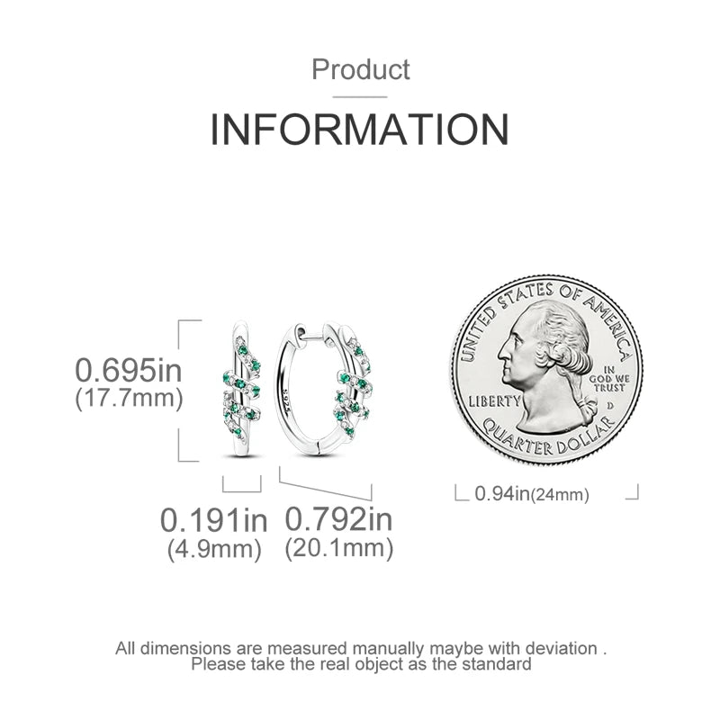 925 Sterling Silver Colored Zirconium Stars Hoop Earrings For Women Jewelry Anniversary WeddingMaking Jewelry Gift