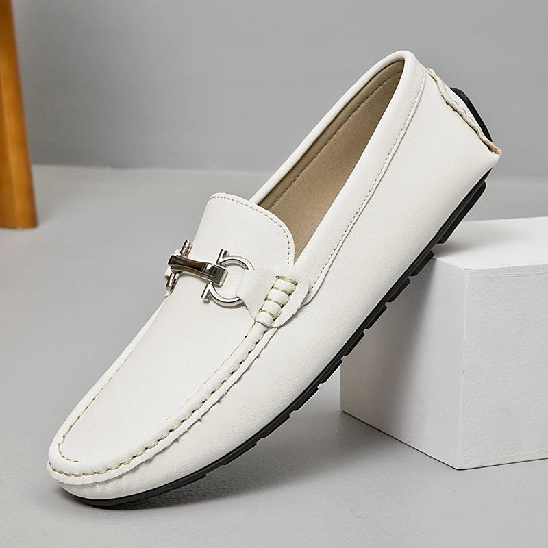 YRZL Mens Loafers Casual Slip On Comfortable Shoes for Men PU Leather Lightweight Non Slip Walking Sneakers Outdoor Shoes