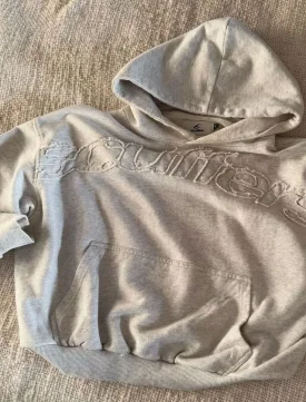 Y2K letter embroidered loose sweatshirt Korean simple and fresh style Harajuku casual comfortable fashion long-sleeved Hoodie